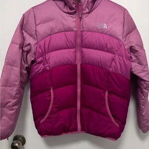The North Face Kids Two-Tone Pink Reversible Down Jacket